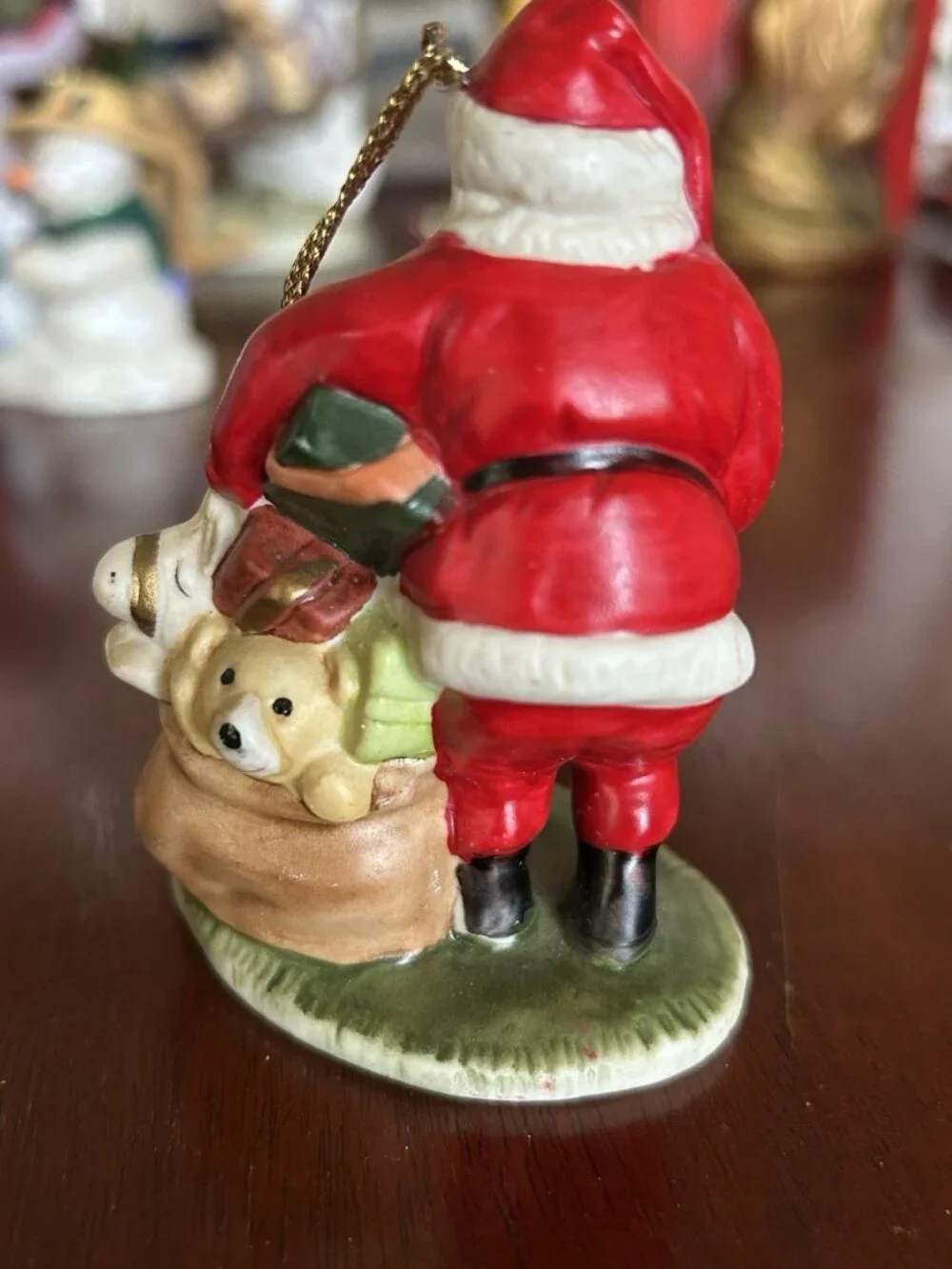 Hallmark Christmas Ornament Santa And Cute Puppy 2004